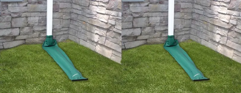 Thermwell DE46 46-Inch Green Self-Retracting Downspout Extender – 2-Pack