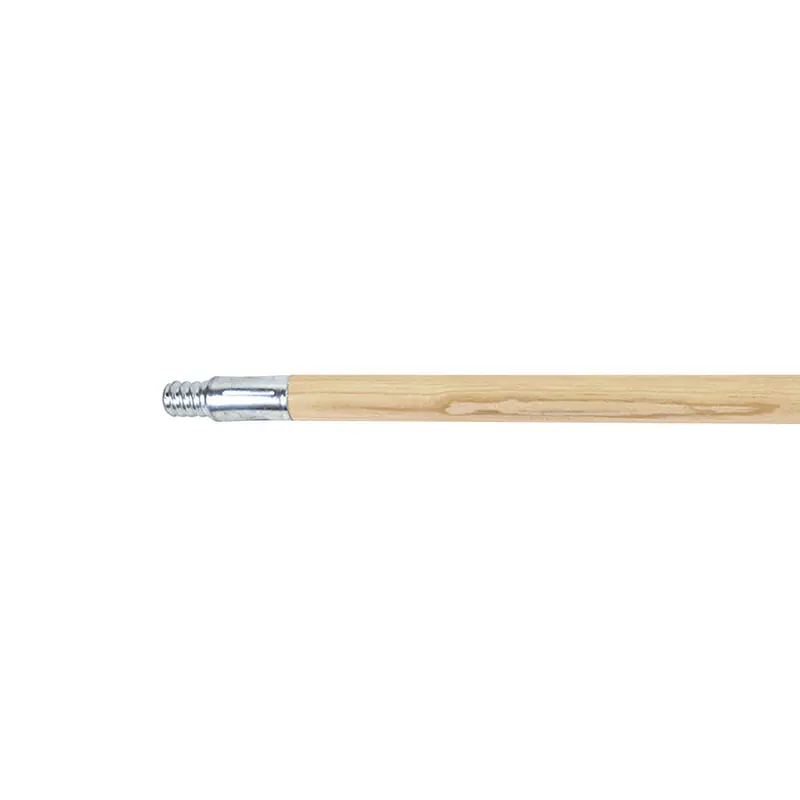 Threaded Metal-Tip Wooden Broom Handle – Lacquered Finish, 54″ or 60″