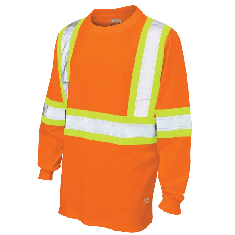 Tough Duck Cotton Jersey Long-Sleeve Safety T-Shirt – Soft Comfort Workwear, ST21