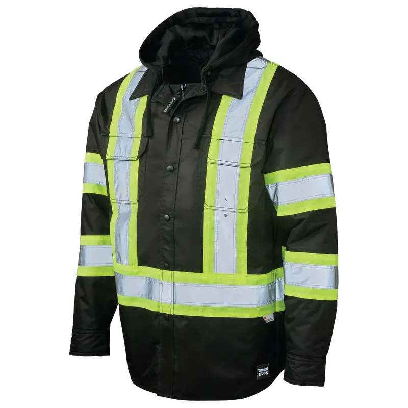 Tough Duck Quilt-Lined Hooded Safety Jac-Shirt – SJ51