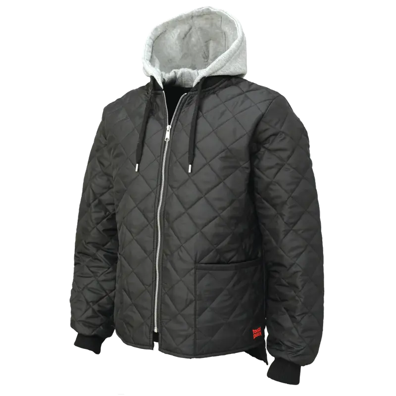 Tough Duck Quilted Freezer Jacket – Hooded Cold-Storage Work Jacket, WJ26