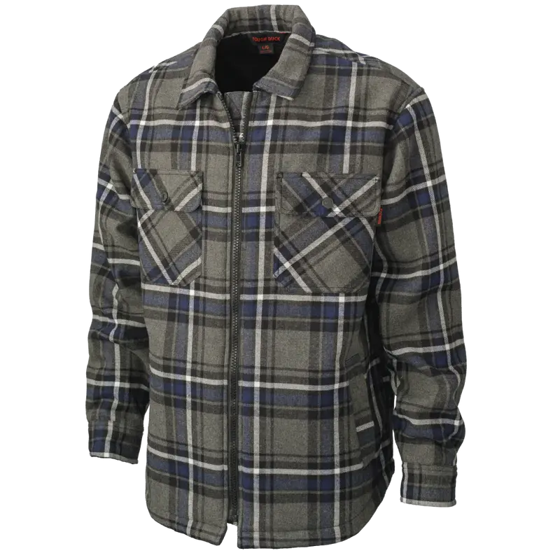 Tough Duck Sherpa-Bonded Flannel Shirt-Jacket – Warm Layered Design – Model WS15