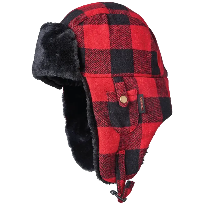 Tough Duck WA67 Buffalo Check Aviator-Style Safety Hat
