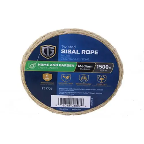 Tru-Guard 642101 Individual Roll: 1500-Foot Heavy-Duty Sisal Twine for Outdoor Use