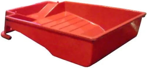True Value 9-Inch Deep-Well Red Plastic Paint Tray with Integrated Legs