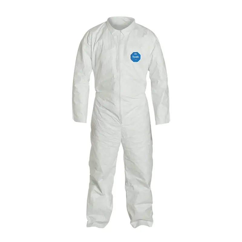 Tyvek® 400 Comfort Fit Coveralls – DuPont™ with Stormflap, Open Cuffs & Ankles, Elastic Waist, White (25 per Case, TY120S)