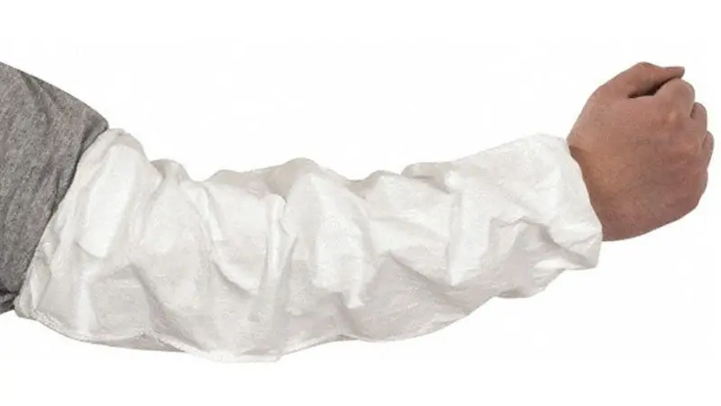 Tyvek 400 Protective Sleeves – DuPont 18-Inch, Elastic Cuffs, Serged Seams, Case of 200