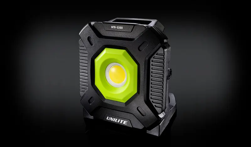 Unilite MTB-5300 Site Light – 5300-Lumen Portable Worksite Lamp Compatible with Power Tool Batteries