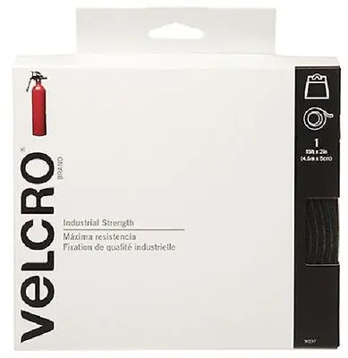 Velcro Industrial-Strength Sticky-Back Tape – 2″ x 15 ft, Black (12 Rolls)