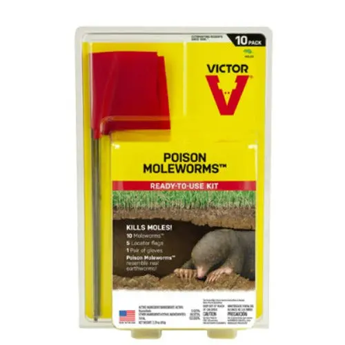 Victor M6009 Mole Bait Worms – 10-Piece Pack (Pack of 3)