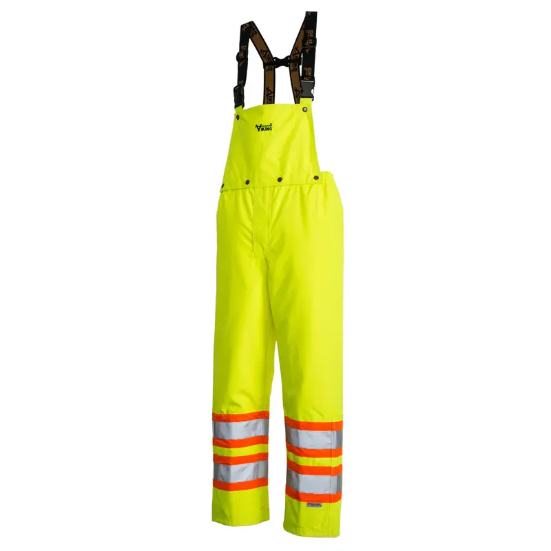 Viking Journeyman Hi-Viz Tri-Zone Bib Pants – 300D Ripstop, High-Visibility Work Overalls with Triple-Zone Protection (6400P)