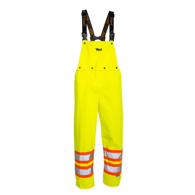 Viking Professional Journeyman Hi-Viz Bib Pants – Premium 300D Flame-Resistant Work Overalls with Enhanced Visibility (6330P)