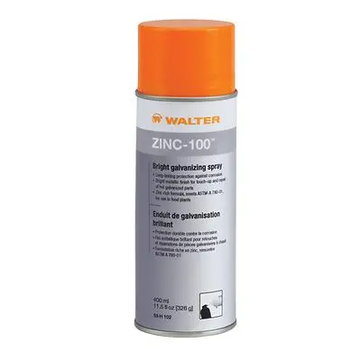 Walter ZINC 100™ Bright Galvanizing Spray – High-Visibility Zinc Finish, 53H102
