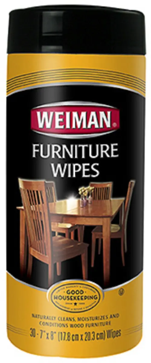 Weiman Wood Furniture Cleaner & Polish Wipes (30 Count) – Pack of 3