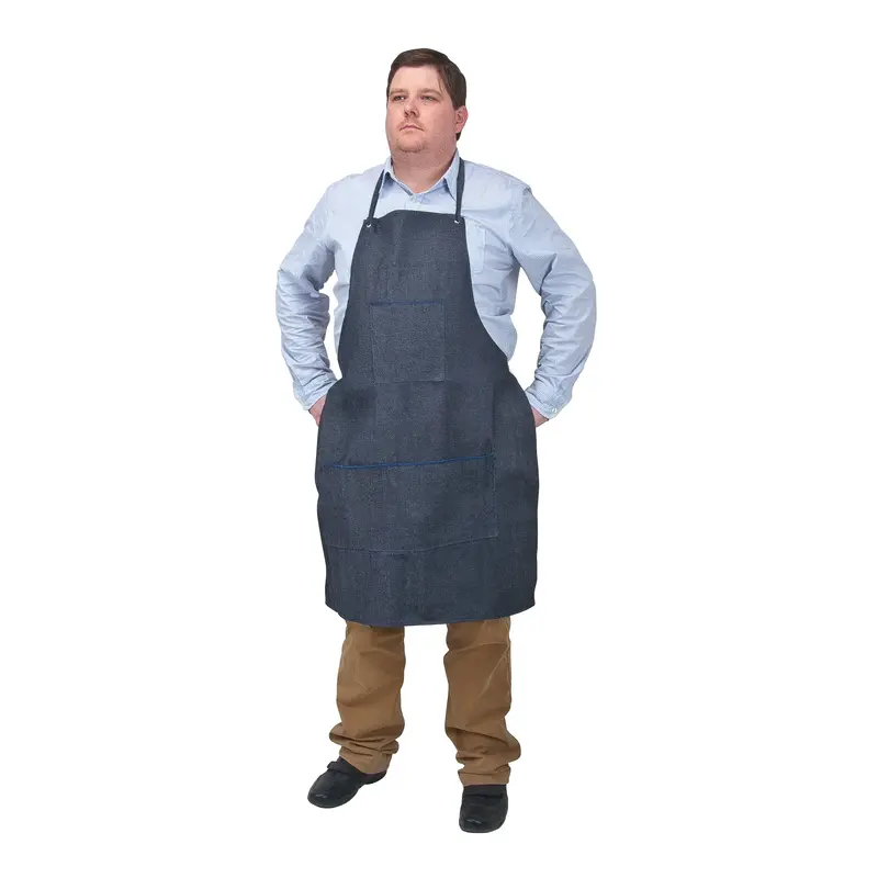 Weld-Mate Blue Denim Welding Apron – 38″L × 28″W (SEE851)