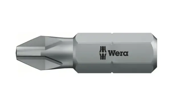 Wera Phillips Screwdriver Bits – Ductile-Tip, 2 x 32 mm, For High-Durability Applications, Model 851/1 (05056515001)