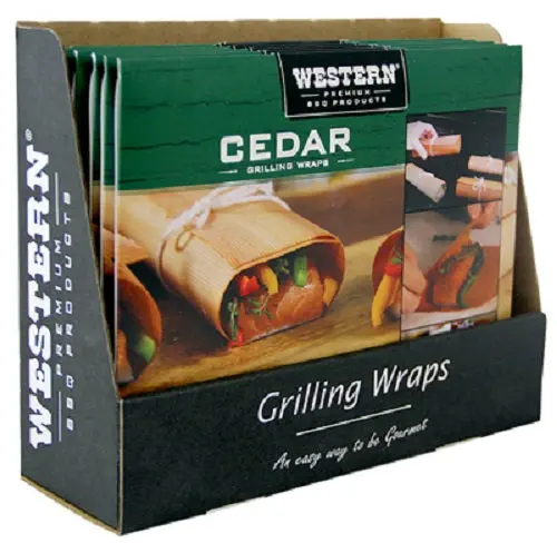 Western Premium BBQ 81231 Gourmet Cedar Wraps for Fish & Vegetables (Pack of 2)