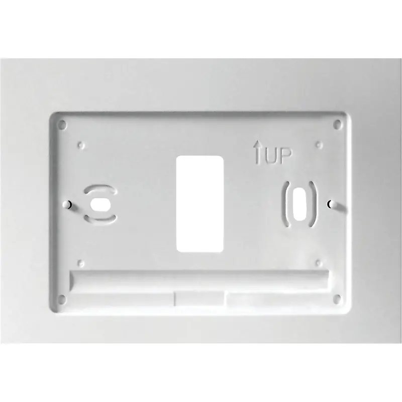 White Rodgers Thermostat Wall Plate — 6-3/4" W X 4-1/2" H, Matte White Plastic 1