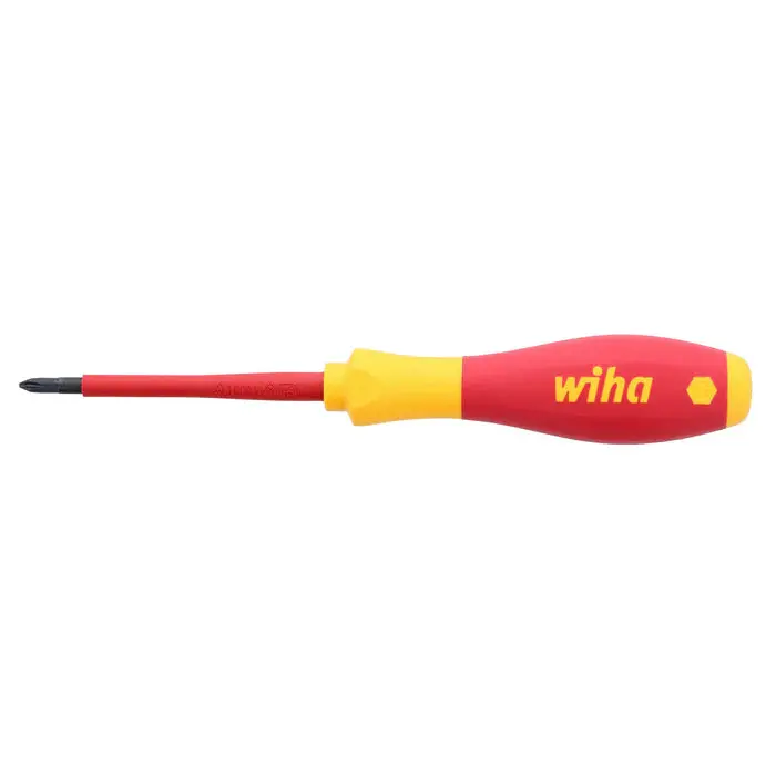 Wiha SoftFinish Phillips Screwdriver #1 – Insulated, 80 mm Length, Model 32101