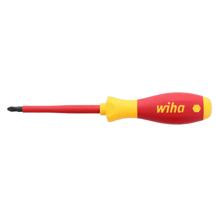 Wiha SoftFinish Phillips Screwdriver #2 – Insulated, 100 mm Length, Model 32102