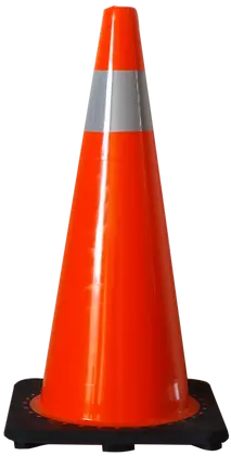 WorkZone 28″ PVC Safety Traffic Cone – 4″ Collar, TTC Logo, Model TC-H4U-28-TTC