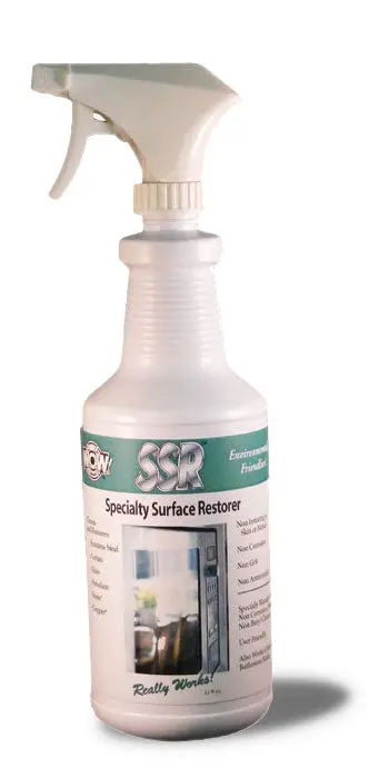 WOW Knaak SSR Stainless Steel Cleaner & Polish – Non-Toxic Shine Restorer, 23 oz Bottle, SKU STA-SSR-163