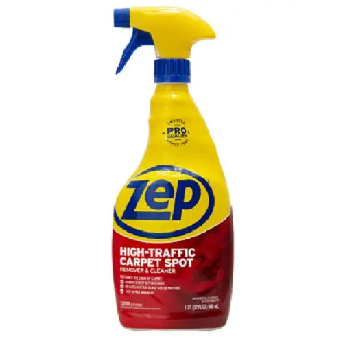 Zep High-Traffic Carpet Cleaner – 32 oz Bottle, Heavy-Duty Formula, Case of 12