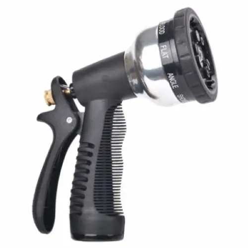 Zhejiang 20006 Heavy-Duty Metal Garden Hose Nozzle – 10 Spray Patterns (Single Unit)