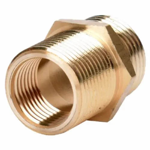 Zhejiang 50031 Brass Hose-to-Pipe Adapter: 3/4″ NH × 3/4″ NPT × 1/2″ NPT – Pack of 6