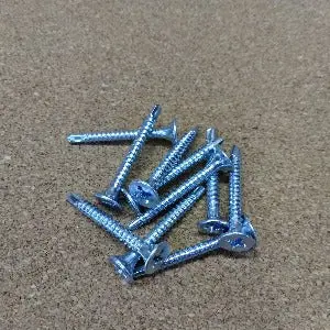 Zinc-Plated Phillips Flat-Head Self-Drilling Screws – Type 17 Point
