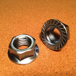 Zinc-Plated Serrated Flange Hex Nut