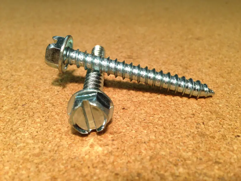 Zinc-Plated Slotted Hex Washer Head Sheet Metal Screw