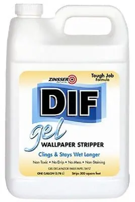 Zinsser DIF Gel Wallpaper Remover – 4 x 1-Gallon Containers for Fast, Low-Mess Stripping Applications