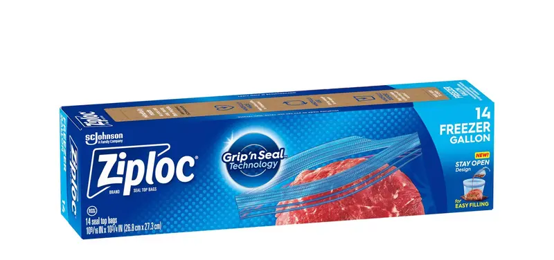 Ziploc Large Freezer Bags – Heavy-Gauge, 14-Count Pack, 350790