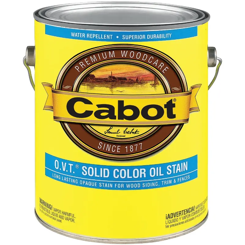 Cabot Solid Color Exterior Oil-Based Stain – Neutral Base, 1-Gallon Container 1