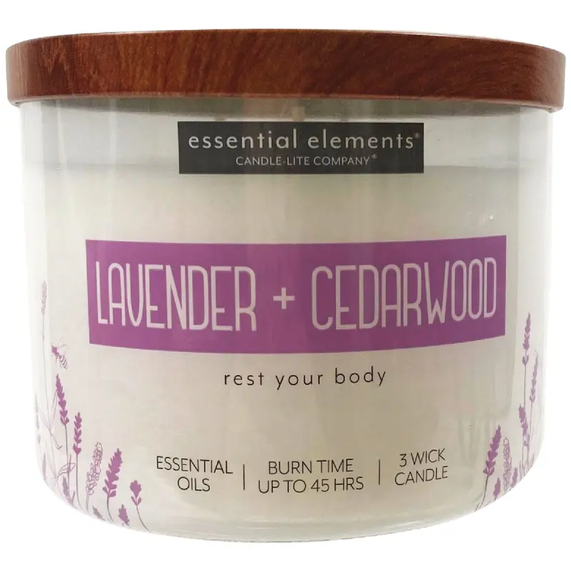 Candle Lite Lavender & Cedarwood Jar Candle – 14.75 Oz With Lid 1