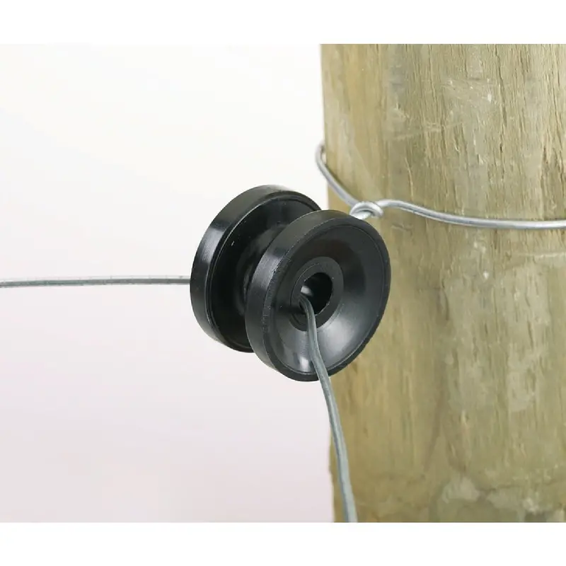 Dare Corner & End Electric Fence Insulators — Black Polymer, 10-Pack For Wire Support 1