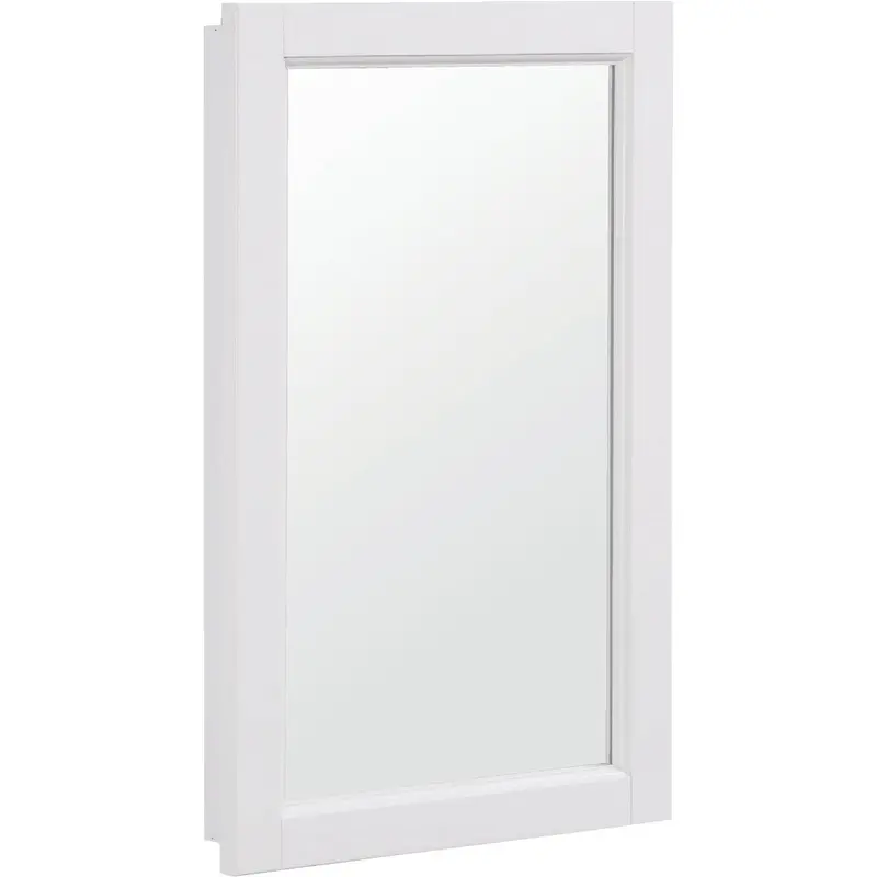 Design House Wyndham Surface-Mount Medicine Cabinet – 16-Inch W X 30-Inch H X 4.75-Inch D, White Mirror Finish 1