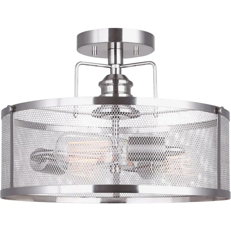 Home Impressions Beckett 15-Inch Semi-Flush Ceiling Light In Brushed Nickel (Incandescent) 1