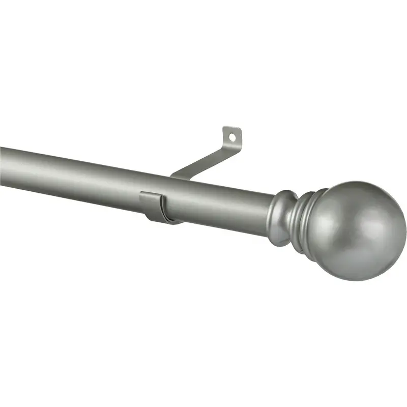 Kenney Layla Adjustable 30–84 In Single Rod Curtain Track In Silver 1