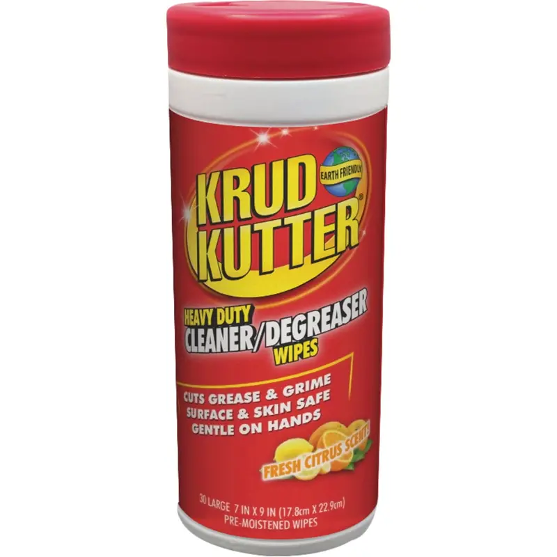 Krud Kutter Heavy-Duty Citrus Degreaser Wipes – Fresh Scent (30 Count) 1