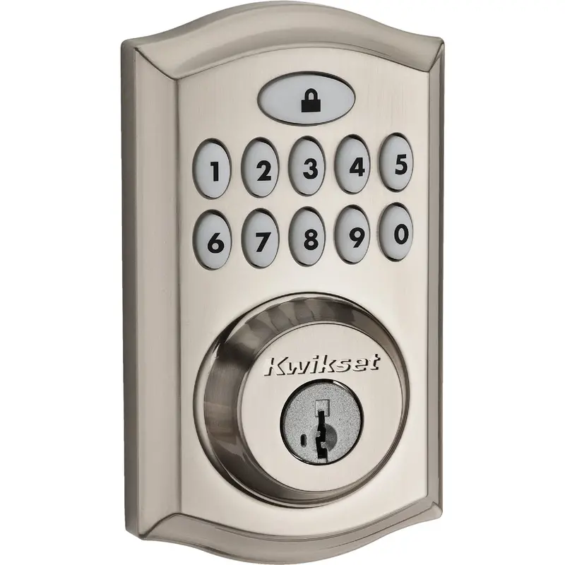 Kwikset Smartcode Electronic Deadbolt – Traditional Style Satin Nickel Smart Lock 1