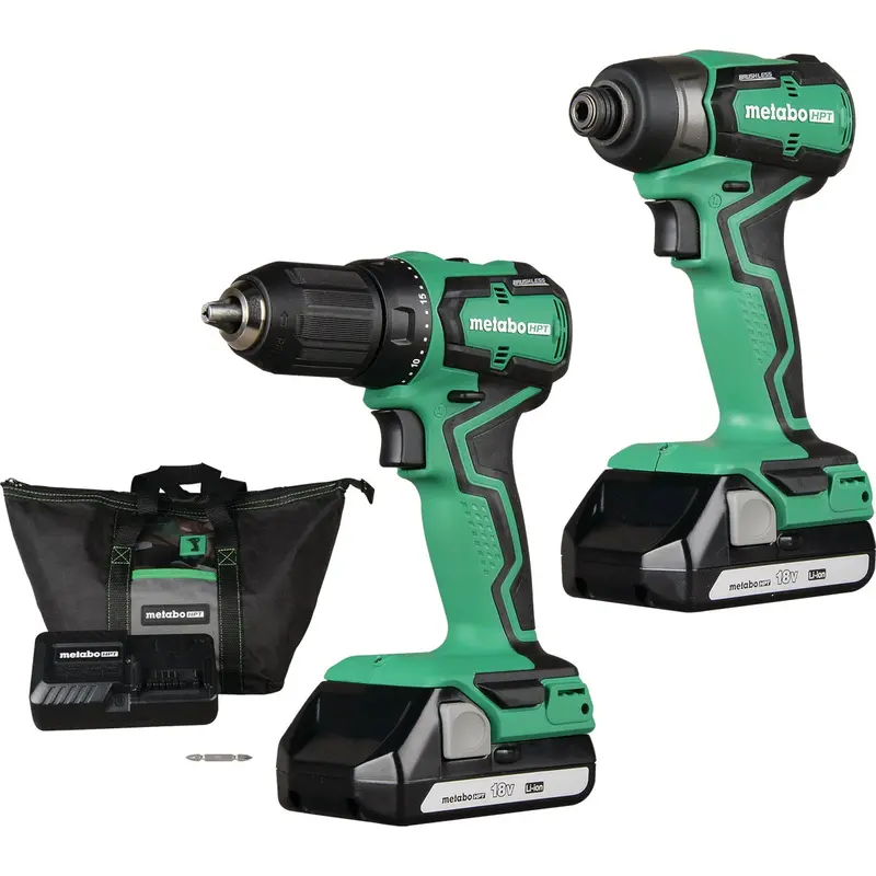 Metabo Sub-Compact 18V Cordless Combo Kit: Drill/Driver + Impact Driver (Li-Ion) 1