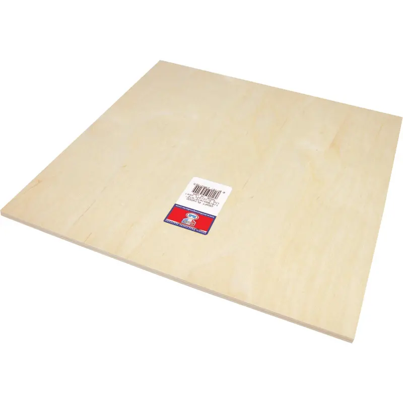 Midwest Birch Plywood Sheet – 1/4" Thick × 12" × 12" 1