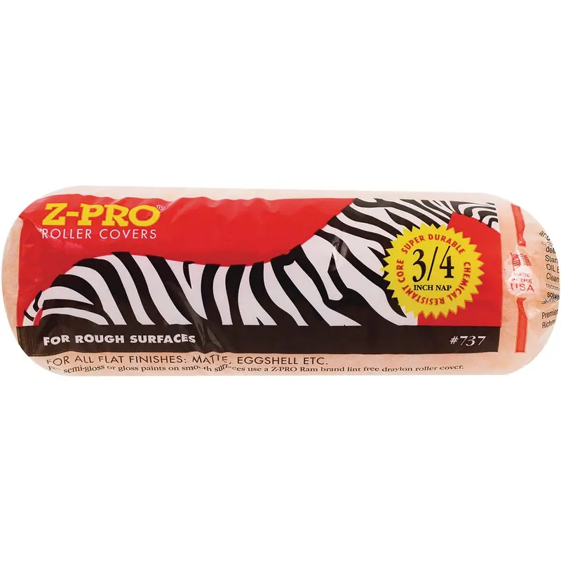 Premier Z-Pro Zebra Roller Cover – 9" X 3/4" Knit Fabric Paint Applicator 1