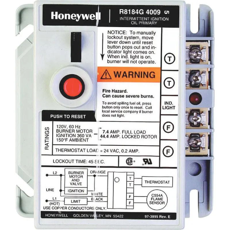 Resideo Oil Burner Control Module – 4-Inch × 4-Inch Industrial Ignition System 1