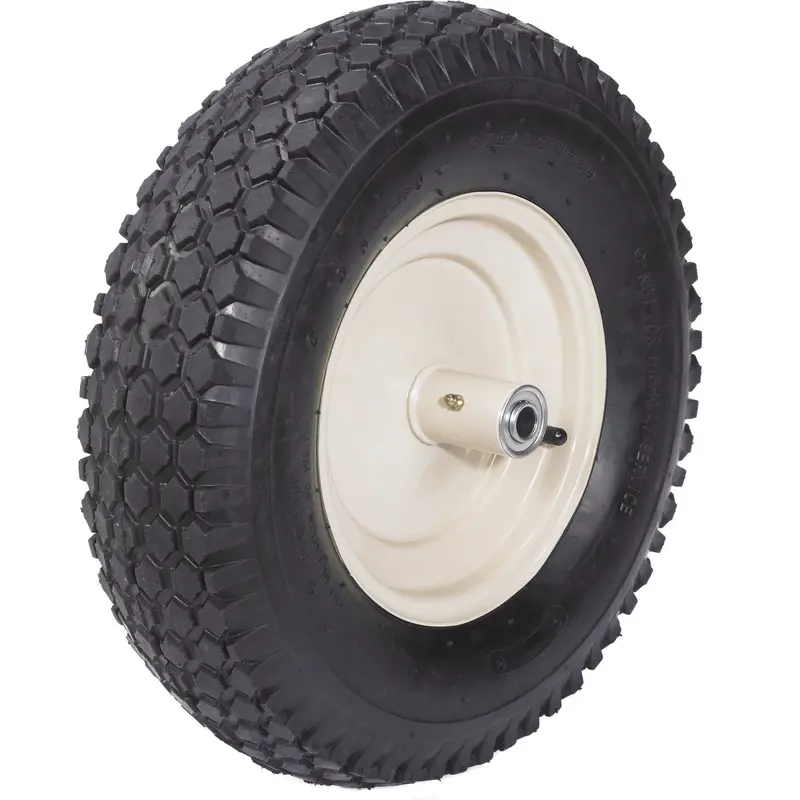 Scenic Road 16-Inch Knobby Pneumatic Wheelbarrow Tire – 3" Wide With Inner Tube, Fits 5/8" Axle 1