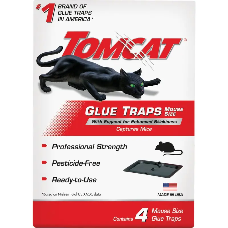 Tomcat Sticky Mouse Traps – Indoor Rodent Control, 4-Trap Pack 1