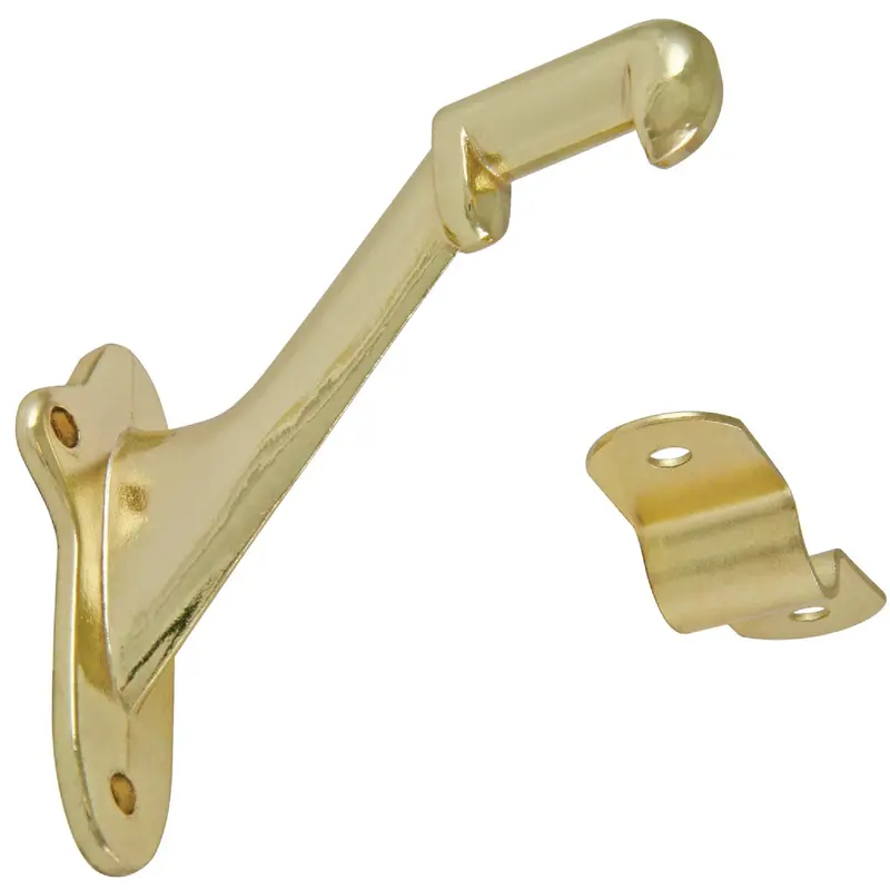 Ultra Hardware Polished Brass Handrail Support Bracket For Stair Or Wall Mounting 1