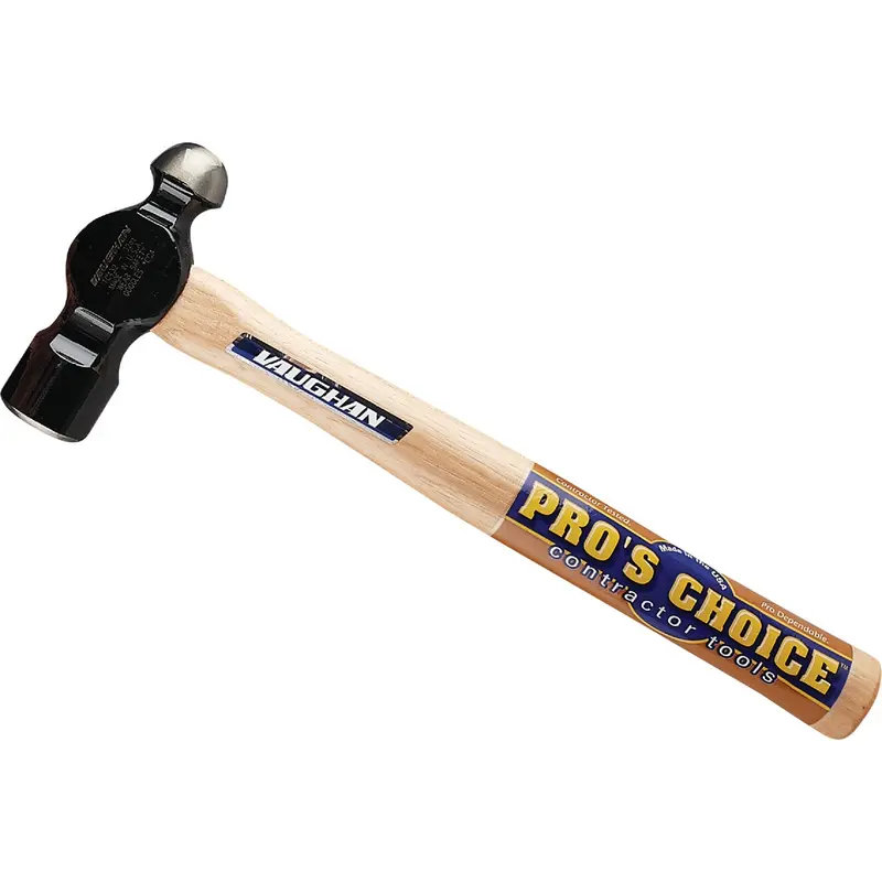 Vaughan Ball Peen Hammer – 32-Ounce Steel Head With Traditional Hickory Handle 1